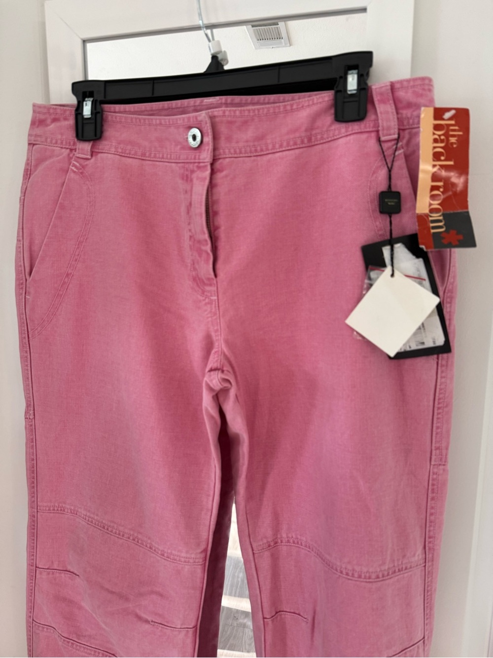 Weekend Max Mara Women’s Pink Cotton Straight Leg Pants Size 12 NWT - Picture 3 of 8